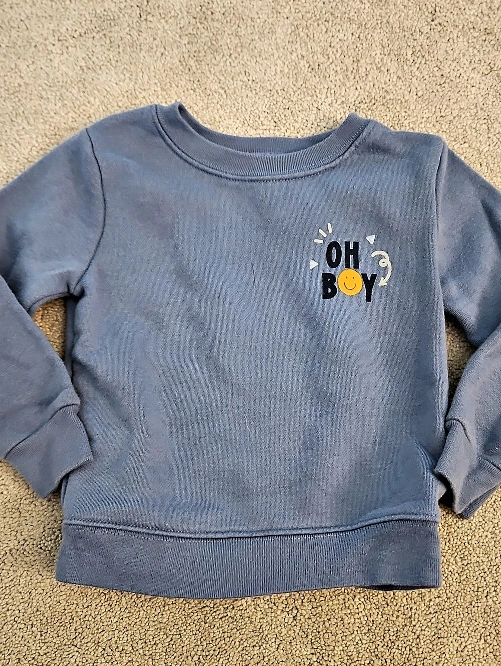 Garanimals Oh Boy Graphic Fleece Crewneck Sweatshirt Kids Blue